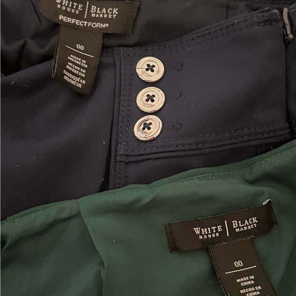 NWOT “BUNDLE”Elegant Green and Navy pencil Skirt Set Sise 00 - Picture 8 of 8